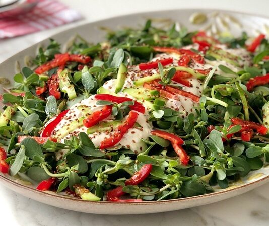 Semizotu Salatası, özellikle yaz aylarında sofraları süsleyen, ferahlatıcı ve sağlıklı bir salata çeşididir. Semizotunun kendine has tadı ve kıtır dokusu, bu salatayı farklı kılan başlıca unsurlardandır. Salatanın kökeni Anadolu mutfağına dayanmakla birlikte, Akdeniz ve Orta Doğu mutfaklarında da uzun yıllardır sofralarda yer alır. Konulu bir haber görseli.